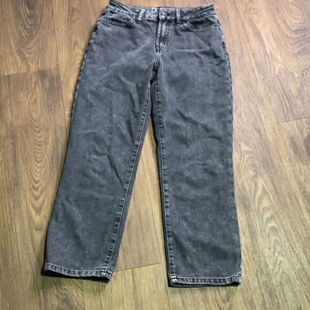 Rewashed brand black stone washed jeans straight leg hi-rise skater grunge‎